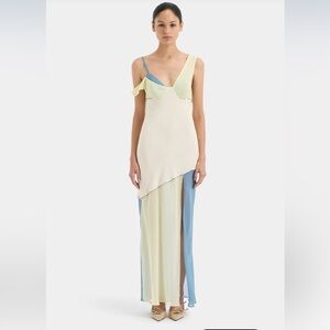 SIR THE LABEL THAMES SPLICE MIDI DRESS